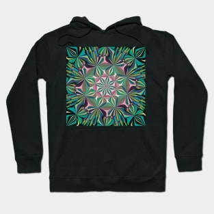 Lavender, Teal, Black and Blue Mandala Hoodie